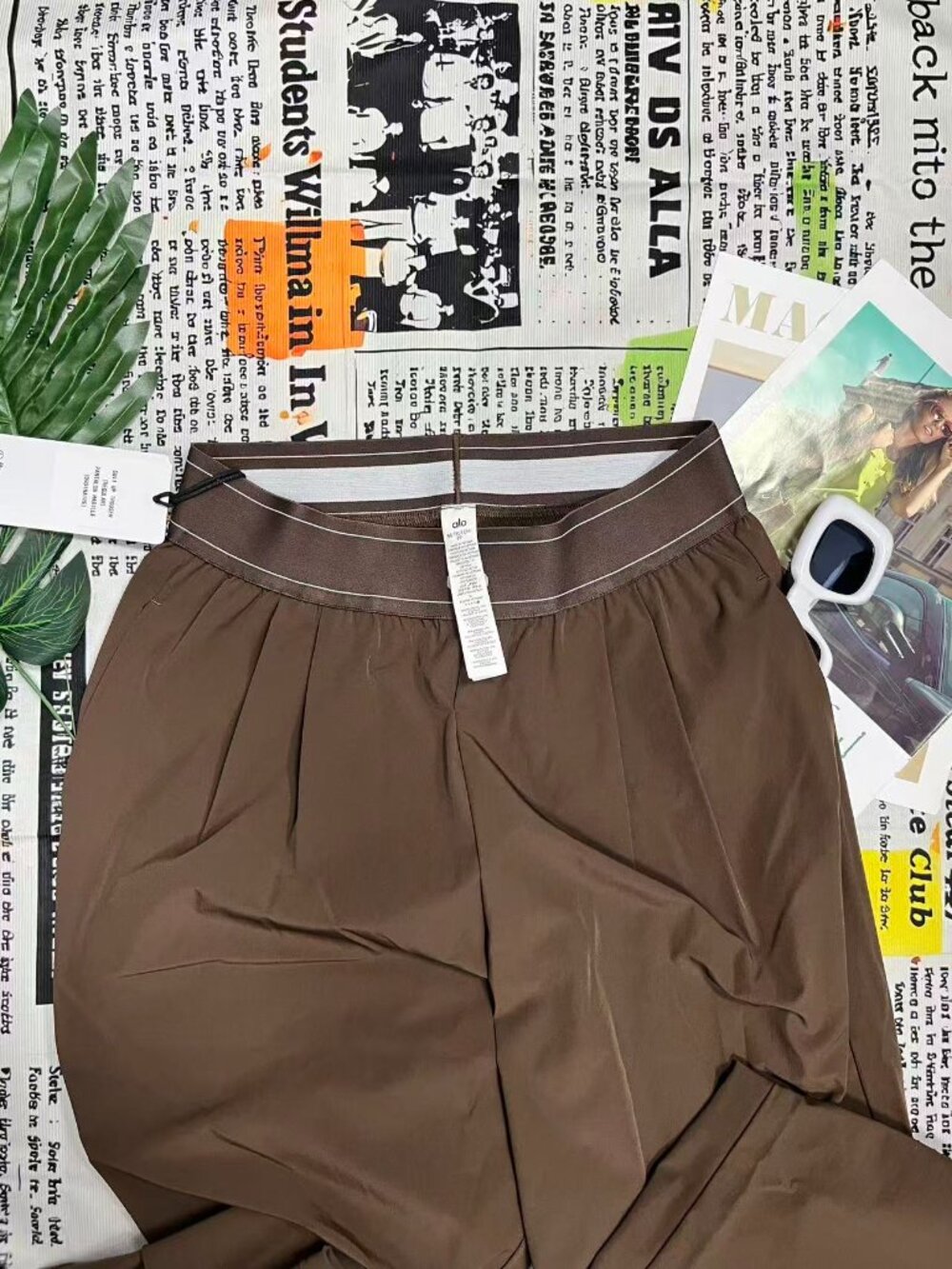 NWT🔖ALO Yoga Suit Up Trouser Coffee Brown (Regular) ✨Minimalist Style - Picture 5 of 8